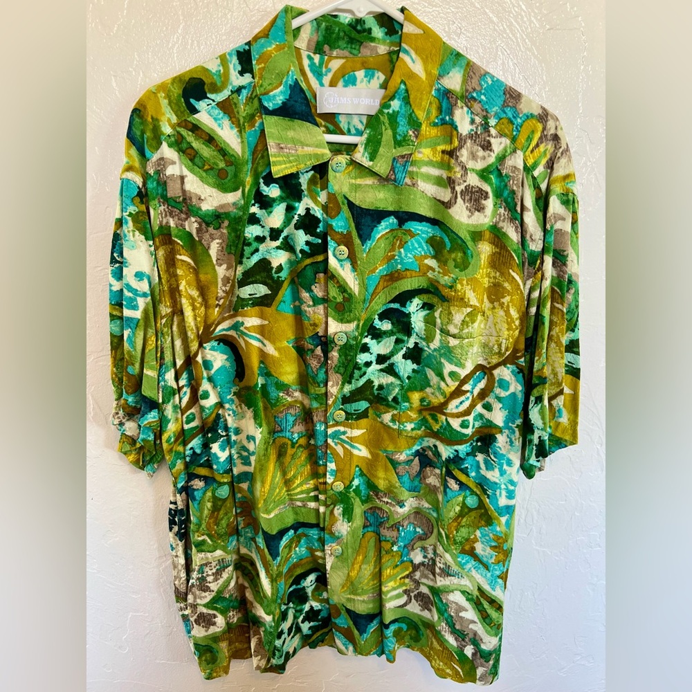 Vintage Jams World Aloha Shirt. Size Large.